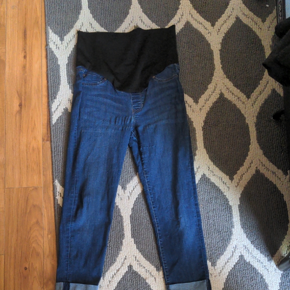 Liverpool Blue and Black Jeggings with Elastic Waistband